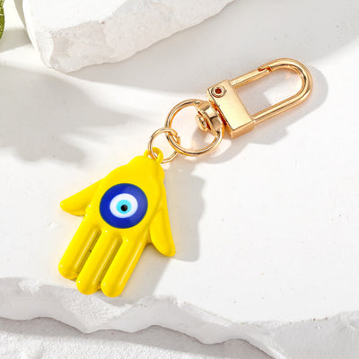 Olivenorma Hamsa Hand Shaped Evil Eye Protection Keychain