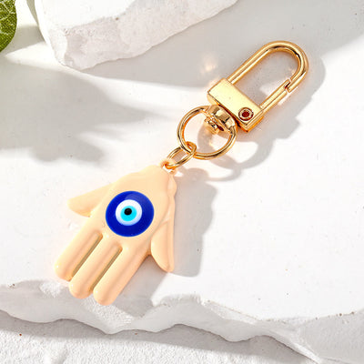 Olivenorma Hamsa Hand Shaped Evil Eye Protection Keychain