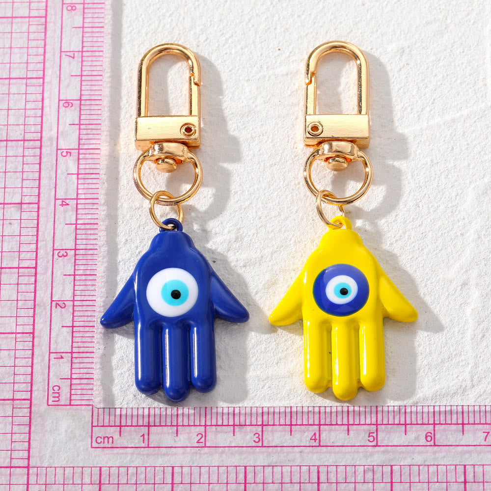 Olivenorma Hamsa Hand Shaped Evil Eye Protection Keychain