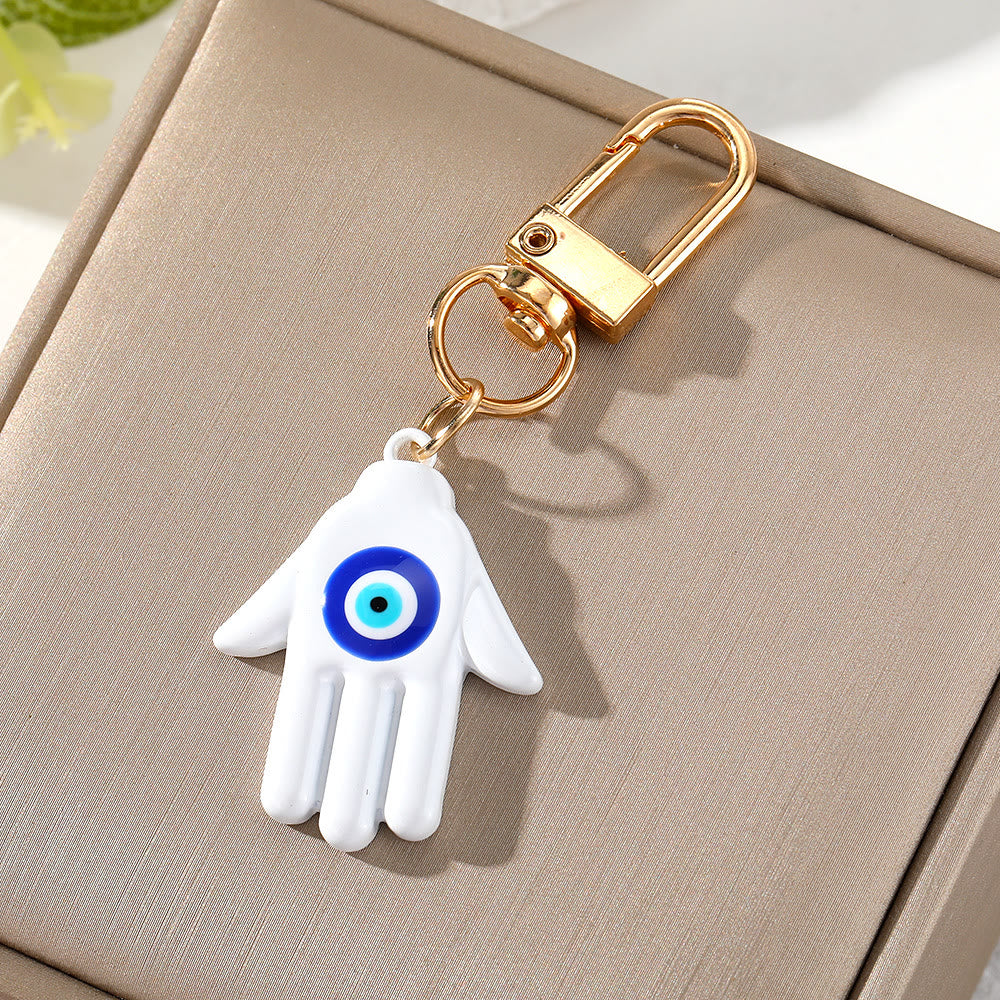 Olivenorma Hamsa Hand Shaped Evil Eye Protection Keychain