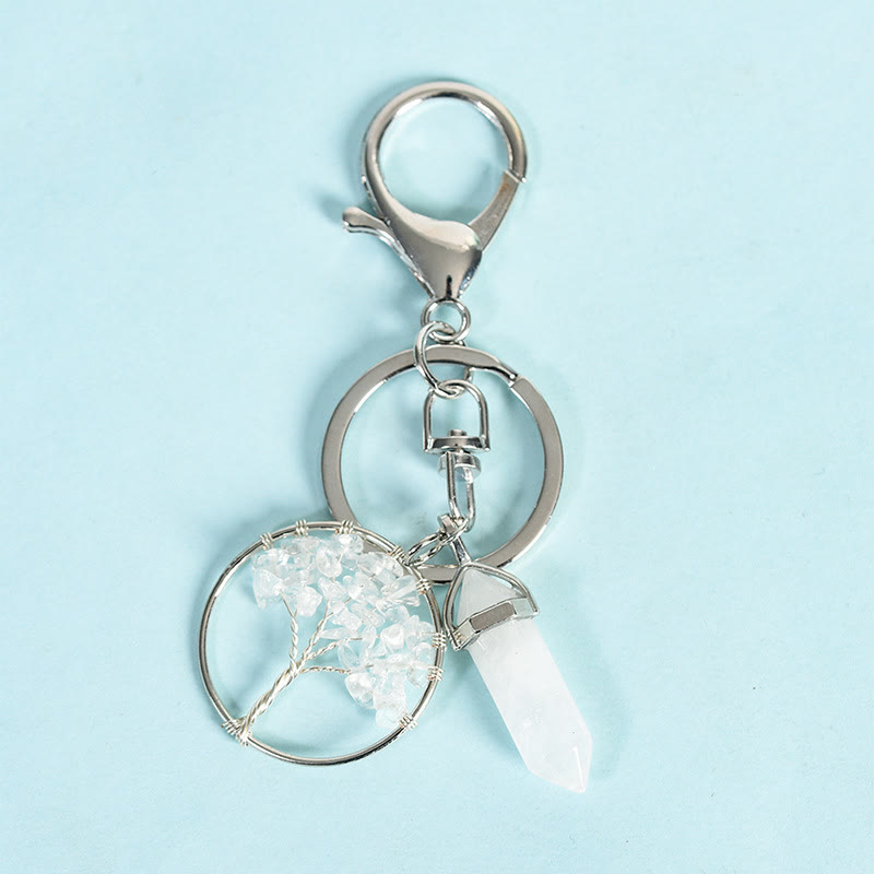 Olivenorma Tree of Life with Prism Gem Healing Keychain