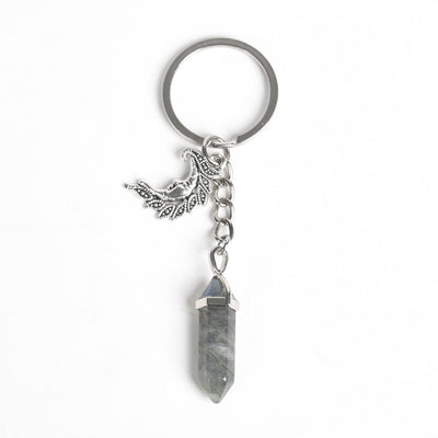 Olivenorma Moon And Sun Genuine Prism Gem Healing Keychain - Labradorite - image 11