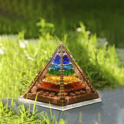 Olivenorma Chakra Energy Copper Coil Orgone Pyramid