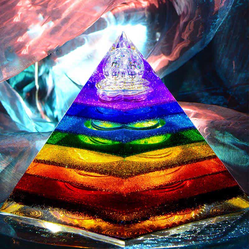 Olivenorma 7 Chakra Energy Tower Orgone Pyramid