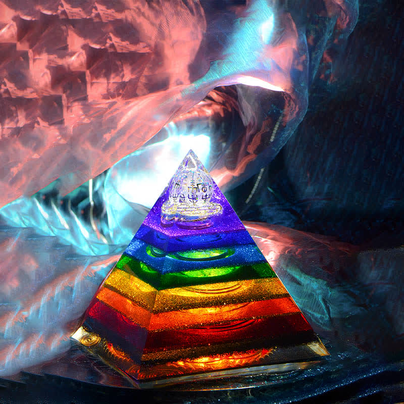 Olivenorma 7 Chakra Energy Tower Orgone Pyramid