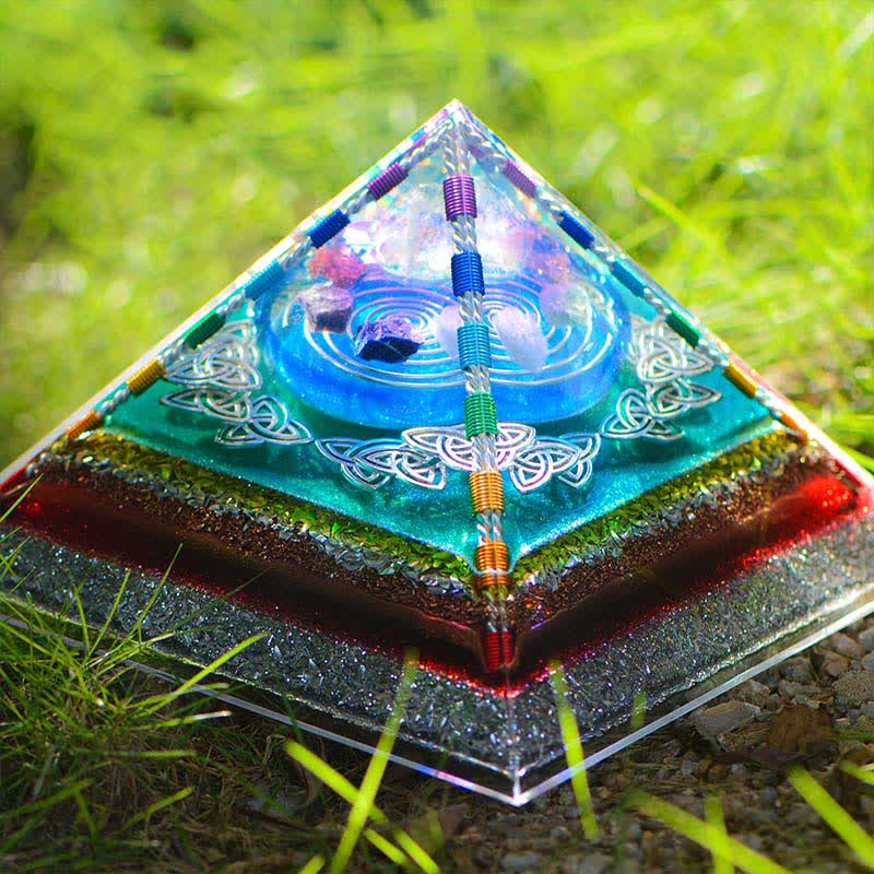 Olivenorma Crystal Copper Coil Energy Tower Orgone Pyramid