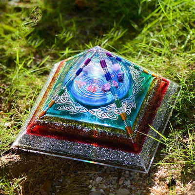 Olivenorma Crystal Copper Coil Energy Tower Orgone Pyramid