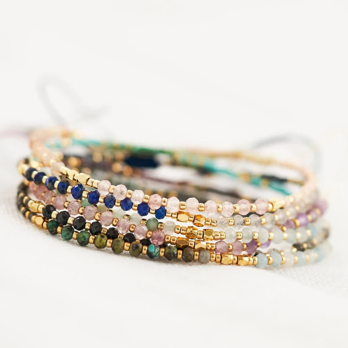 Olivenorma Natural Stone Beads Drawstring Bracelet - image 24