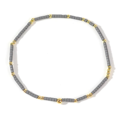 Olivenorma Colorful Rice Beads Beaded Bracelet - Grey - image 20