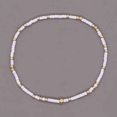 Olivenorma Colorful Rice Beads Beaded Bracelet - White  - image 18