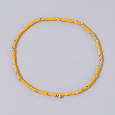 Olivenorma Colorful Rice Beads Beaded Bracelet - Yellow - image 17