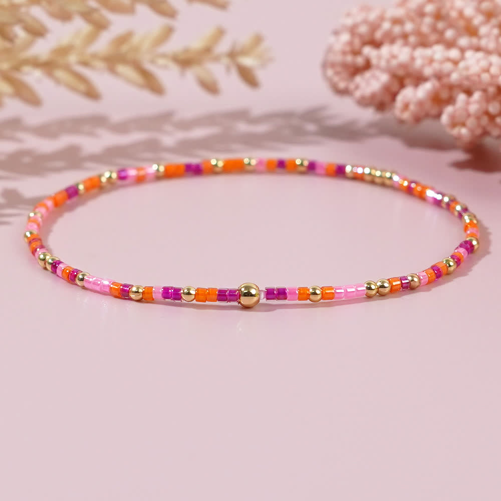 Olivenorma Colorful Rice Beads Beaded Bracelet - image 23