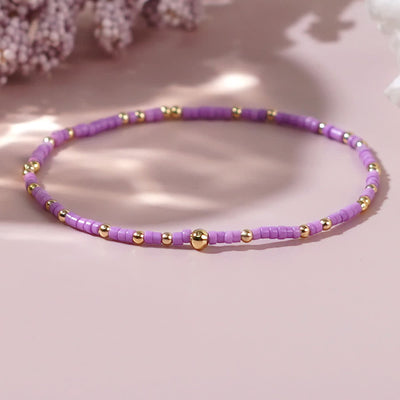 Olivenorma Colorful Rice Beads Beaded Bracelet - image 4
