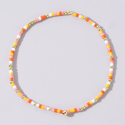 Olivenorma Colorful Rice Beads Beaded Bracelet - White & Yellow - image 12