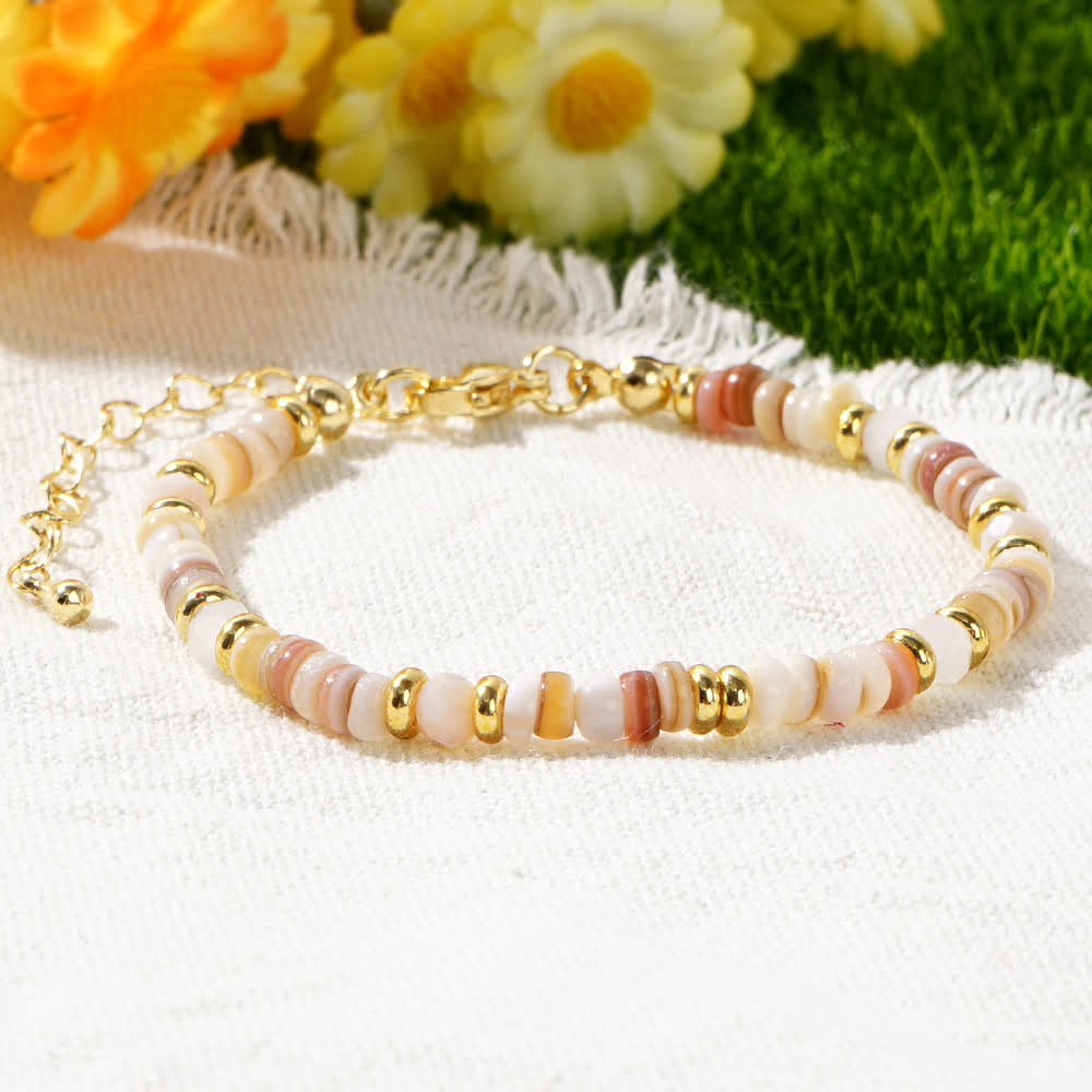 Olivenorma Colorful Roller Beads Metal Buckle Bracelet