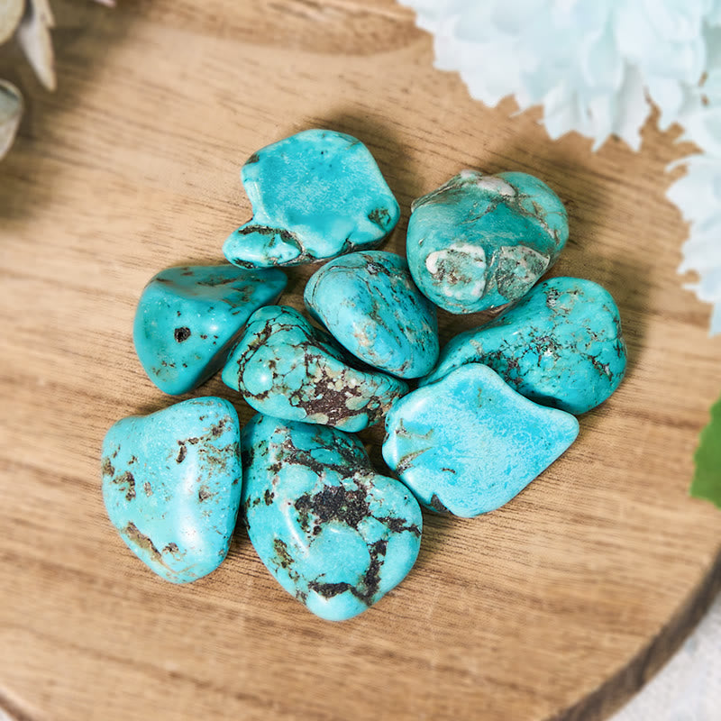 Olivenorma Real Turquoise Reiki Healing Crystal Tumbled Stone