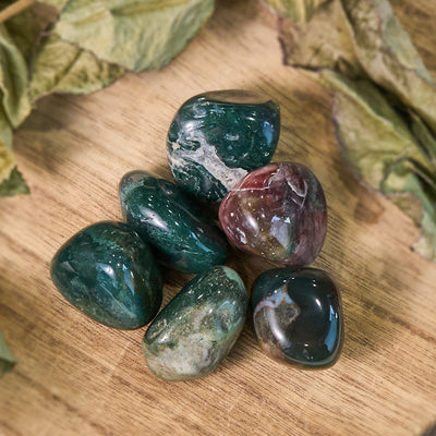 Olivenorma Polished Ruby Zoisite Gemstone Tumbled Stone Set