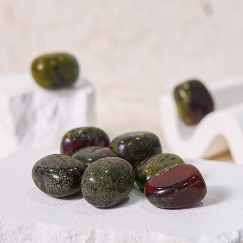 Olivenorma Natural Dragon Blood Stone Tumbled Polished Stone