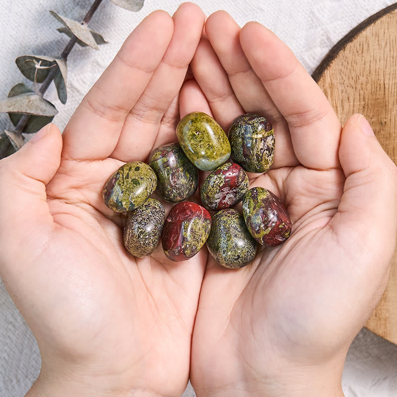 Olivenorma Natural Dragon Blood Stone Tumbled Polished Stone