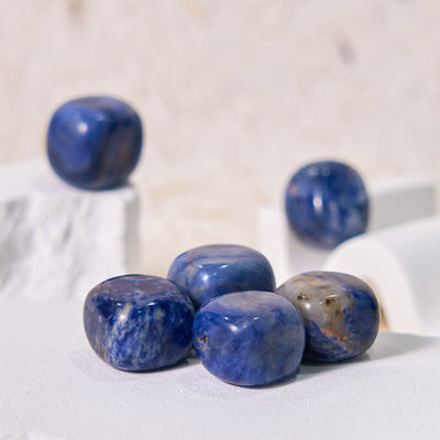 Olivenorma Blue Sodalite Natural Gem Tumbled Stone