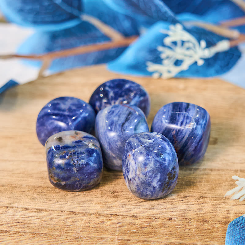 Olivenorma Blue Sodalite Natural Gem Tumbled Stone