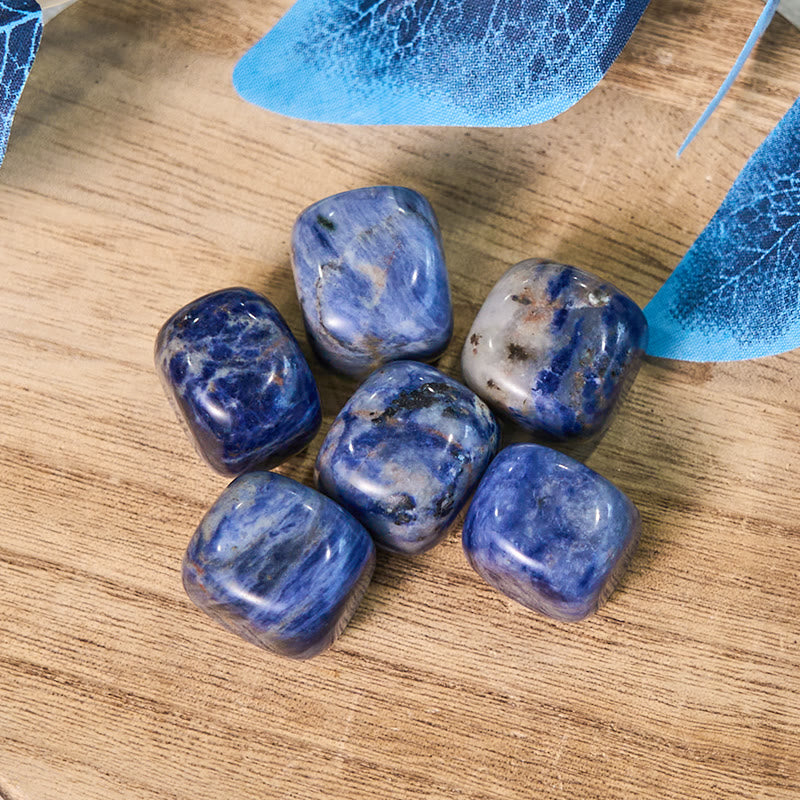 Olivenorma Blue Sodalite Natural Gem Tumbled Stone