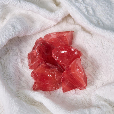 Olivenorma Rough Red Quartz Natural Crystal Tumbled Stone