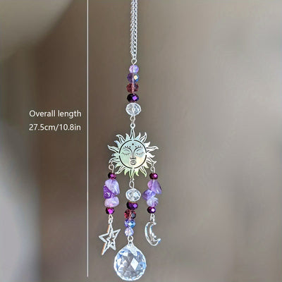 Olivenorma Moon Goddess Crystal Sun Catcher Wind Chimes