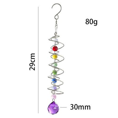 Olivenorma Facted Crystal Suncatcher Spiral Hanging Ornament