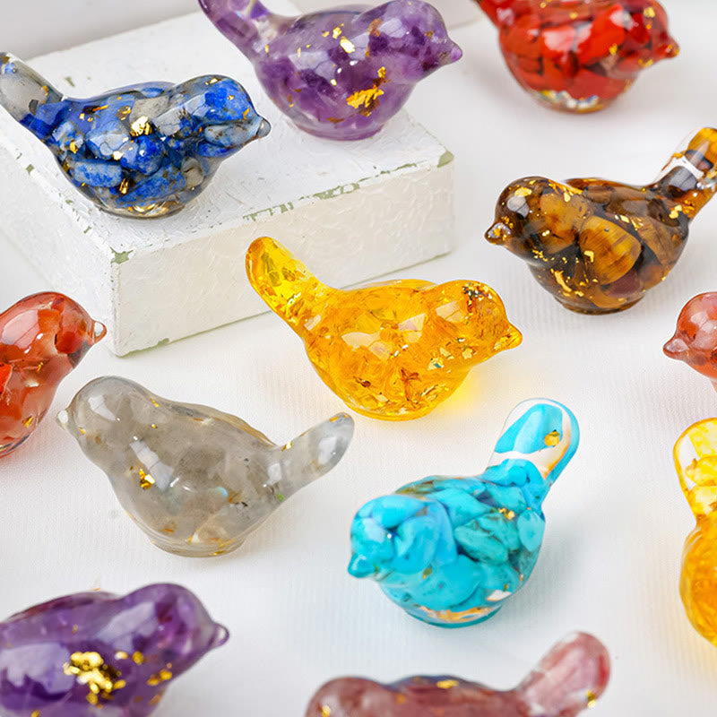 Olivenorma Natural Gemstone Bird Sculpture Decoration - image 33