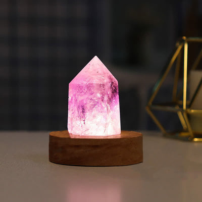 Olivenorma Natural Crystal Healing Crystal Lamp Decoration