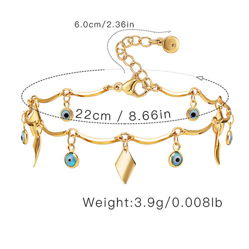 Olivenorma 18K Gold Plated Evil Eye Protection Anklet