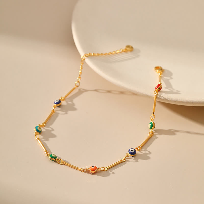 Olivenorma 18K Gold-Plated Evil Eye Ward Off Evil Anklet