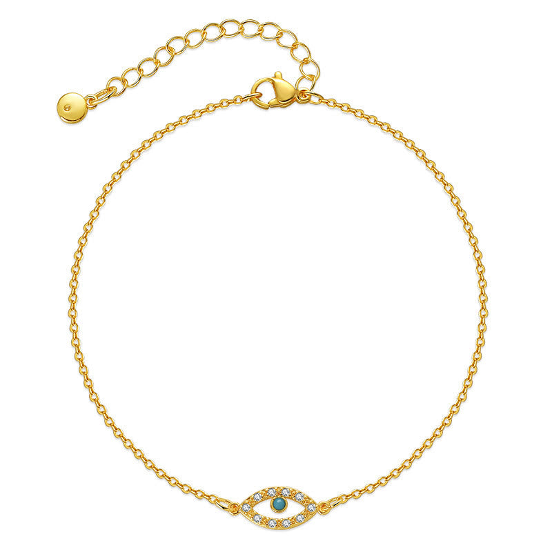 Olivenorma Evil Eye Turquoise Ankle Bracelet Chain Anklet