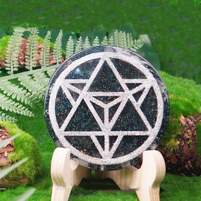 Olivenorma Metatron's Cube Natural Stone Resin Decoration