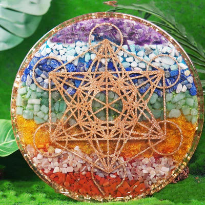 Olivenorma Metatron's Cube Chakra Resin Decoration