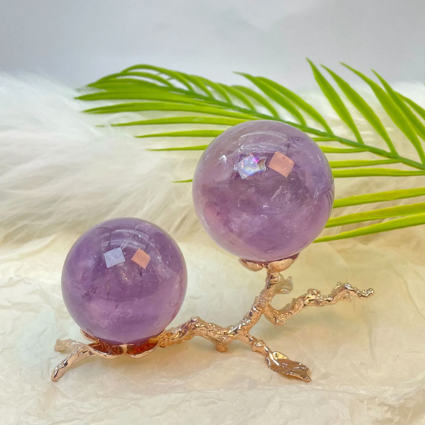 Olivenorma Natural Amethyst Crystal Sphere