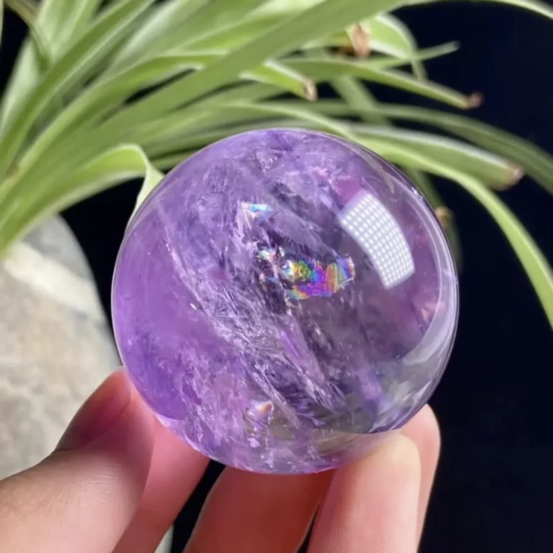 Olivenorma Natural Amethyst Crystal Sphere - image 3