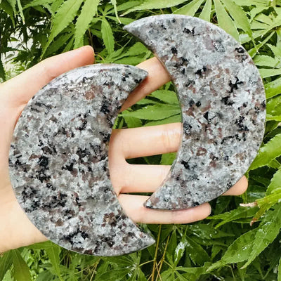 Olivenorma Natural Yooperlite Moon Gemstone Decoration