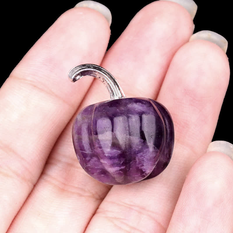 Olivenorma Natural Crystal Pumpkin Carving Gemstone Decoration - image 1