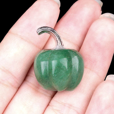 Olivenorma Natural Crystal Pumpkin Carving Gemstone Decoration