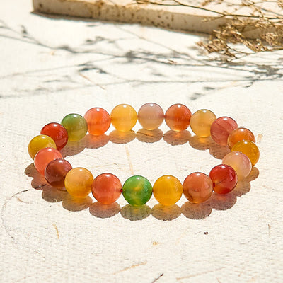Olivenorma Natural Yanyuan Agate Beaded Bracelet - 12mm - image 1