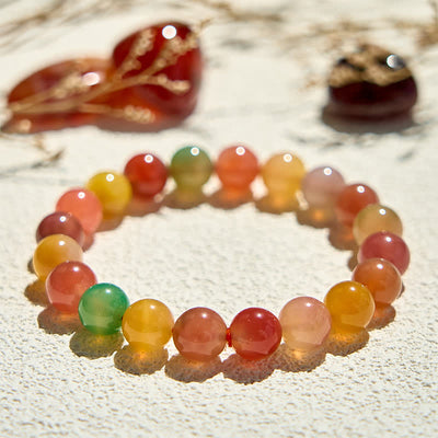 Olivenorma Natural Yanyuan Agate Beaded Bracelet