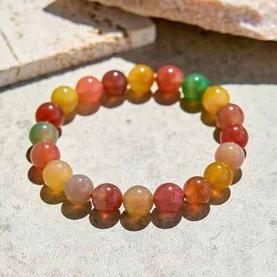 Olivenorma Natural Yanyuan Agate Beaded Bracelet