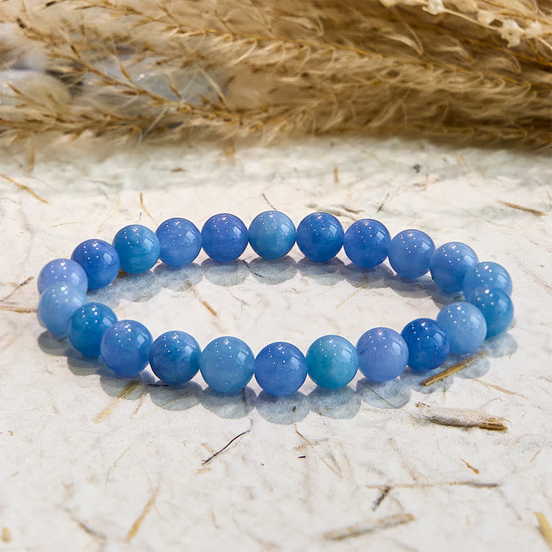 Olivenorma Natural Aquamarine Healing Gemstone Beaded Bracelet