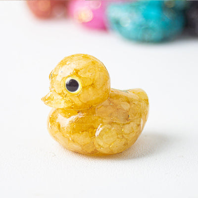 Olivenorma Natural Crystal Resin Duck Gemstone Decoration - Citrine - image 7