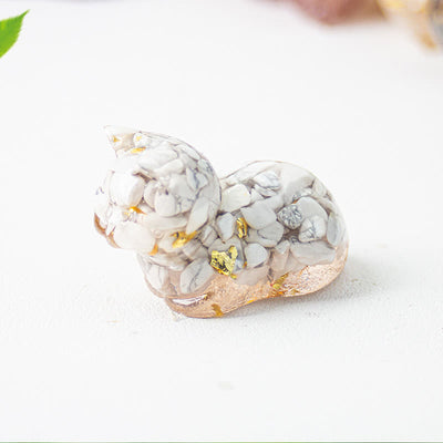 Olivenorma Natural Crystal Resin Cat Gemstone Decoration - image 39