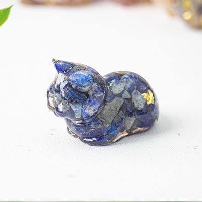 Olivenorma Natural Crystal Resin Cat Gemstone Decoration - image 13