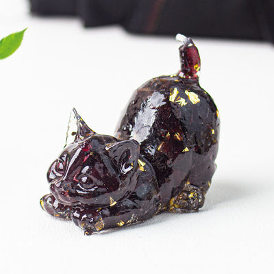 Olivenorma Crystal Resin Stretching Cat Gemstone Decoration - image 15
