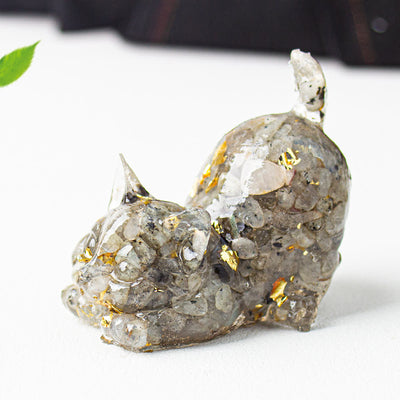 Olivenorma Crystal Resin Stretching Cat Gemstone Decoration - image 24